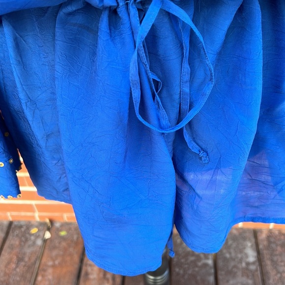 J. Jill gold embellished tie waist blouse.  Vintage J. Jill! - Picture 7 of 14